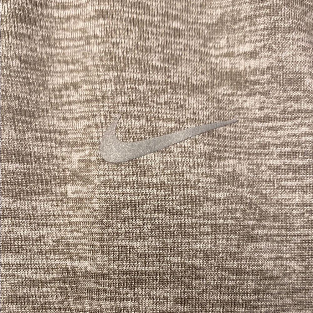Nike Dri-FIT Pullover | Gray Half Zip Long Sleeve Fitted | Blue Accent | Size L - Picture 3 of 11